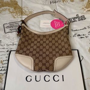 No Offer 🌺Gucci S Monogram Princy Hobo Off White